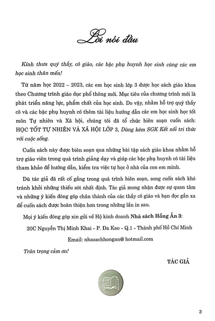 HỌC TỐT TỰ NHIÊN & XÃ HỘI LỚP 3 (Dùng kèm SGK Kết nối tri thức)